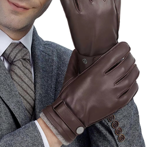 New Fashionable <b>Mens</b> Winter <b>Leather</b> <b>Gloves</b> Full Finger Stylish Mittens <b>Driving</b> Outdoor Warm 2025 Premium Quality - Product Image 3