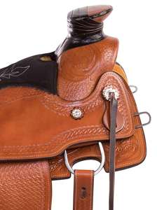 Silla de Montar Western de Cuero Genuino de Primera Calidad Wade Tree, Personalizable en Color/Tamaño/Diseño, Modelo Wade Ranch Roping405 - Product Image 6