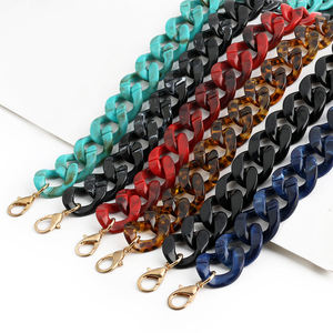 สายกระเป๋าอะคริลิคเรซิ่นพลาสติกสีใหม่แบบคอนทราสต์  หนา  แบบด้าน  สายสะพายไหล่แบบหนา  ห่วงโซ่สำหรับกระเป๋า - Product Image 5