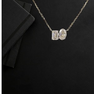 Collier de diamants cultivés en laboratoire de forme mixte de 1.51 ct pendentif léger en or jaune 14 carats bijoux idéaux pour l'élégance quotidienne - Product Image 6