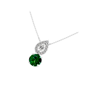 จี้พลอยมรกตธรรมชาติ เครื่องประดับจี้ทองคำแท้ 14k พลอยมรกตแท้ธรรมชาติ สร้อยคอแฟชั่นสำหรับงานปาร์ตี้ - Product Image 3