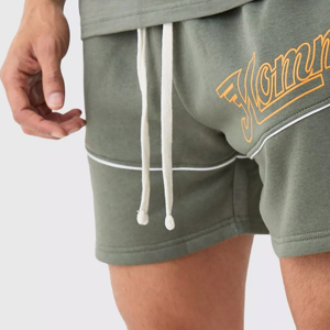 Pantalones cortos informales de secado rápido para hombre, cintura elástica, logotipo personalizado impreso, ropa de diseño liso de talla grande, fabricante directo - Product Image 5