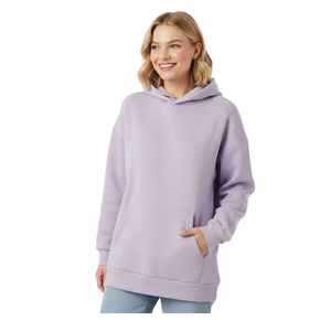 Sweat à capuche oversize en coton de haute qualité pour femmes, épaules tombantes, couleurs personnalisables, saison hivernale, design OEM - Product Image 1