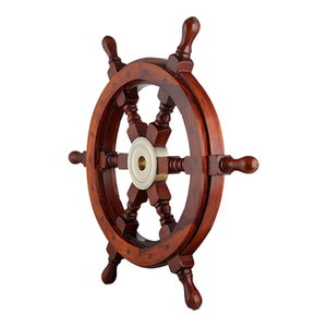 Timón de Barco de Madera, Decoración para el Hogar, Tema Náutico, Ecológico, Duradero, para Uso en Interiores, Regalo de Diwali, Diseño Moderno - Product Image 3