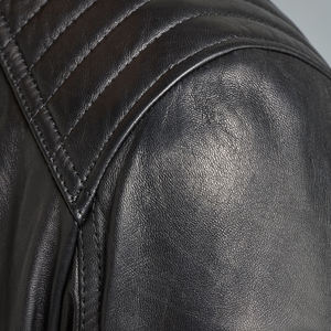 Veste de motard en cuir de vache véritable noir pour homme Veste de moto marron véritable vintage pour homme - Product Image 4