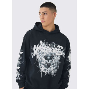 เสื้อฮู้ดแบบสวมหัวสำหรับผู้ชายขนาดใหญ่พิเศษเสื้อฮู้ดแบบสวมหัวสีเรียบสำหรับ6XL ขนาดใหญ่ออกแบบได้ตามต้องการ - Product Image 1