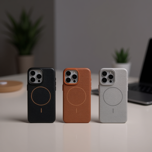 Étui de protection magnétique léger IP 16 Plus avec texture litchi pour téléphone portable - Product Image 2