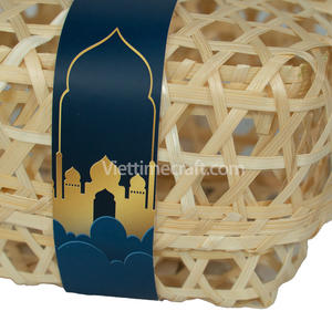 Boîte-cadeau en bambou de Viettimecraft pour des vacances de Ramadan conception multifonctionnelle carrée unique pour la décoration de table de bijoux en gros - Product Image 4