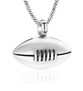 Silver Cremation Jewelry Football Memorial <b>Urn</b> Necklace <b>Ashes</b> Holder Stainless Steel <b>Ashes</b> Keepsake <b>Urn</b> for Brother Boyfriend - Product Image 5