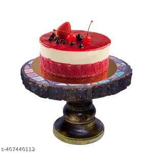 Customised Acacia Wood <b>Rotating</b> Cupcake <b>Cake</b> <b>Stand</b> Display Cupcake Display Tray From India - Product Image 1