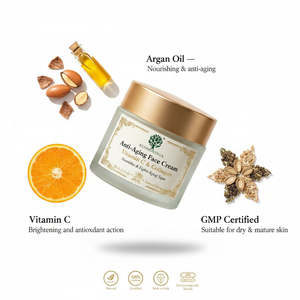 Crème visage anti-âge nourrissante 50 ml, formule naturelle, effet tenseur, anti-rides, OEM, marque privée, soin du corps, Italie, RedMoringa - Product Image 3