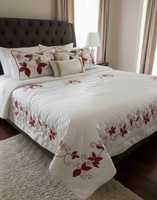 Ensemble de couette de luxe en coton biologique brodé, écologique, personnalisable, toutes saisons, 400 fils/cm², densité du tissu 200x200