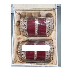 Direct Factory Supply Designer Red and White Bridal Chuda Set Perfect for Bride Look Available at Affordable Price from India - Product Image 1