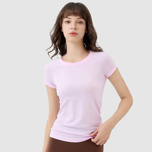 Logo personnalisé 100% coton tricoté paillettes anti-boulochage respirant col en O été décontracté ample à manches courtes T-Shirt Plus - Product Image 6