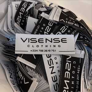 ป้ายผ้าทอคุณภาพสูงแบบพับตรงกลาง/พับได้สำหรับ100ป้ายยี่ห้อตามสั่งพิมพ์โลโก้ได้ตามต้องการ - Product Image 4