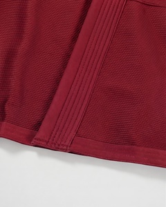 Kimono de BJJ rouge léger pour l'entraînement des adultes, 100% coton, unisexe, vêtements d'arts martiaux de Jiu-Jitsu brésilien - Product Image 3