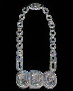 Colgante de Diamantes Unisex Personalizado con Certificación GRA, Plata S925, Letra con Nombre, Moissanita, Chapado en Oro, para Raperos, Hip Hop - Product Image 4