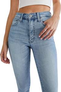 Nouvelle Collection 2025 – Jean Droit Femme Grande Taille Délavé, Ultra Extensible et Respirant, Style Streetwear Hip Hop (OEM) - Product Image 5