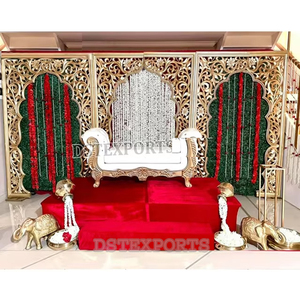 Customized Color Modern Fiberglass Mehrab Stage for Wedding Reception Ring Ceremony Walima Muslim Weddings-Elegant Durable usa - Product Image 1