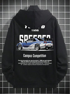 Nouveau sweat à capuche imprimé style rétro américain, coupe oversize, pour homme, hip-hop, à manches longues, pull à capuche OEM - Product Image 4