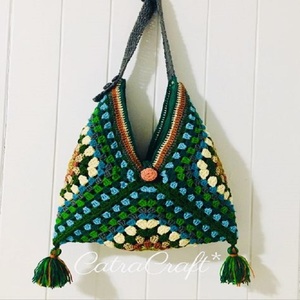 Bolso de punto Bolsos Bolso grande de ganchillo Retro Algodón reciclado Vestshape Mujeres Organizador Craft Crotchet Knit Bag - Product Image 2