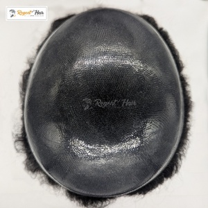 Peluquín de piel completa de alta calidad para hombres, trama atada a mano, cabello Remy, onda Natural india, recto, venta al por mayor con apariencia Natural - Product Image 1