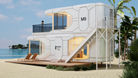 Maison-capsule préfabriquée, cabine modulaire portable, design innovant pour les stations touristiques et les camps culturels