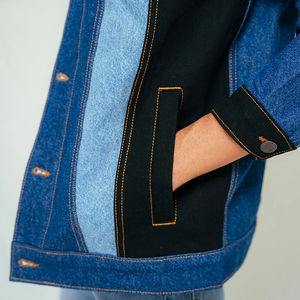 Veste en jean légère et personnalisée, tendance, en gros, 2026, veste en jean de haute qualité pour hommes, veste en jean à blocs de couleur pour hommes - Product Image 2