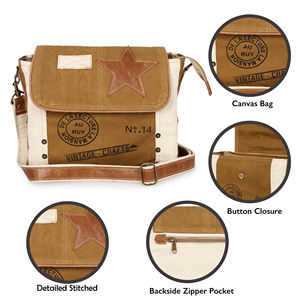 กระเป๋าสะพายไหล่สายเดี่ยวหนังแท้สำหรับผู้หญิงทำด้วยมือสไตล์วินเทจปิดด้วยซิปแฟชั่นดีไซน์ใหม่ - Product Image 3