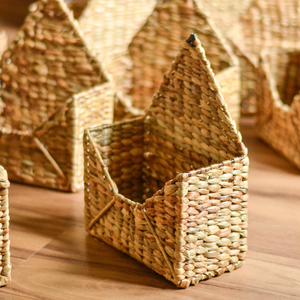 Nouveaux paniers en jacinthe d'eau tissés à la main pour cadeaux, panier enveloppe pour cadeaux, prix de gros du Vietnam - Product Image 2