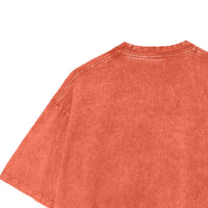 Camiseta de gran tamaño con estampado de algodón 100% lavado a la piedra para hombre, ropa de calle recortada con ajuste cuadrado, transpirable de alta calidad lavada con ácido personalizada - Product Image 5