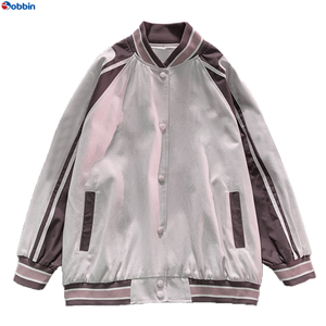 Veste universitaire pour homme tendance et très vendue, veste de baseball personnalisée, 100% polyester, broderie fine, col montant, grande taille - Product Image 2