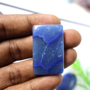 Paire de cabochons en quartz bleu naturel de super qualité, disponible en forme et taille mélangées, pour la fabrication de bijoux - Product Image 4