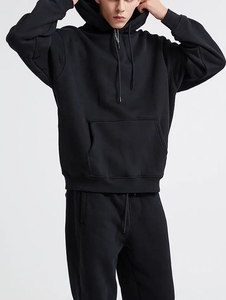 Personalizado en blanco Zip up Plain Pullover Sudadera con capucha Joggers pantalones de chándal holgados y conjunto de Sudadera con capucha Jogging Trajes de chándal para hombres - Product Image 6