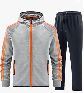Ensemble de survêtement pour homme avec logo personnalisé de premier ordre Sweat à capuche et pantalon en polaire décontracté pour l'hiver prêt à expédier - Product Image 3