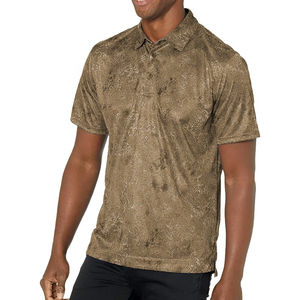 Diseño personalizado de su propia marca de color sólido para hombres para camisa de manga corta de secado rápido tela de lona de golf para camisas - Product Image 4