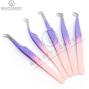 Multi Color Good Selling High Quality OEM Service Factory Rate Eyelash Extension Tweezers By Beauty Concept International - Product Image 2