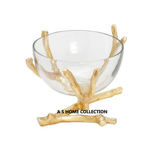 Cuenco de servicio moderno de estilo árabe blanco con mango lateral frondoso, forma redonda de metal en eventos formales y cenas festivas - Product Image 5