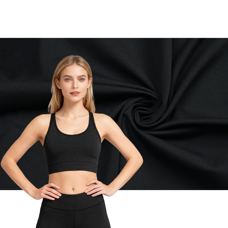 2203 Nylon-Spandex Double-sided Interlock Stretch Fabric 75% Nylon 25% Spandex Knitted Skin-friendly Moisture-wicking Yoga