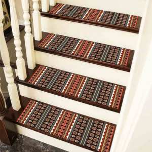 Tapis à motifs géométriques, tapis imprimé moderne avec dos antidérapant, tapis d'appoint - Product Image 1