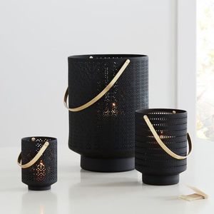Luxury Design Metal Matte Black Cylinder Shape Candle <b>Lantern</b> <b>Large</b> Home Decor New Design Wedding Use - Product Image 4