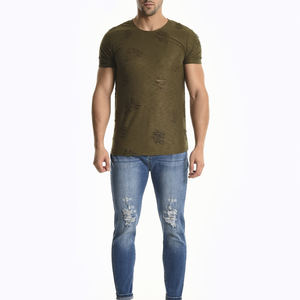 Offre Spéciale de haute qualité personnalisé fait Vintage en détresse t-shirt haut tendance Design hommes en détresse t-shirts - Product Image 2