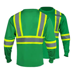 เสื้อนิรภัยแขนสั้นสะท้อนแสงมองเห็นได้ชัดเจนเสื้อยืดระบายอากาศสำหรับทำงานโกดังก่อสร้างชั้น3 - Product Image 1