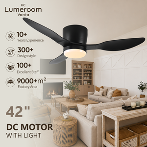 Ventilateur de plafond intelligent de 42 pouces avec lumière, encastré, LED, avec télécommande, contrôle WIFI et application Alexa, en stock aux États-Unis - Product Image 2
