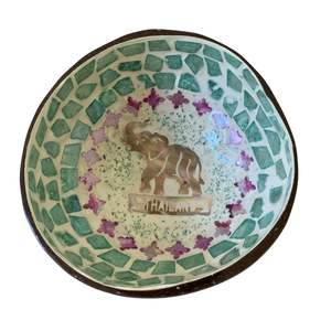 Bol en noix de coco thaïlandais incrusté de nacre poli, idéal pour les souvenirs, directement de l'usine, prix de gros compétitif - Product Image 1