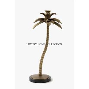Aluminum Gold Plated Table Decoration Candlestick Holder Palm <b>Tree</b> Designing Home Decorating Candlestick Candle Holder in India - Product Image 4