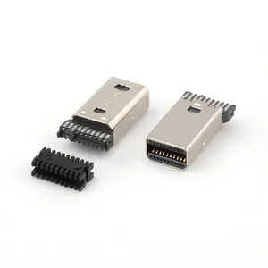 Mini connecteur mâle DP 20 broches Displayport connecteur mâle pour le soudage de fil