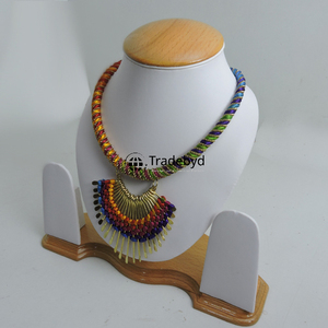 Collar bordado hecho a mano Tradebyd, joyería elegante, collar de fiesta de estilo bohemio para mujer - Product Image 3