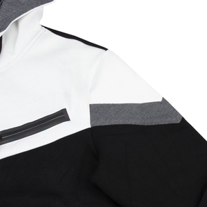 Sweat à capuche uni vierge décontracté à fermeture éclair pour hommes Service OEM French Terry Heavy Fleece dernier sweat à capuche zippé pour garçons - Product Image 6