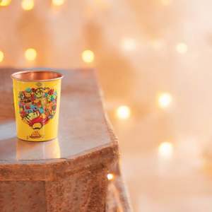 Vasos de Cobre Puro con Diseño Rajasthani Meena Padharo Mhare Desh, Estilo Oriental, para Restaurantes y Regalos - Product Image 6